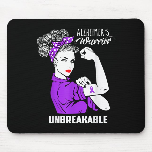 Heimers Warrior Unbreakable Shirt Heimers Awarenes Mouse Pad (Front)