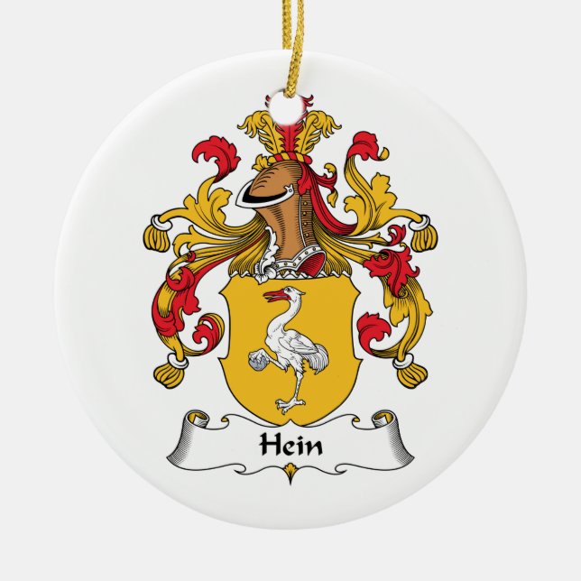 Hein Family Crest Ceramic Ornament (Front)