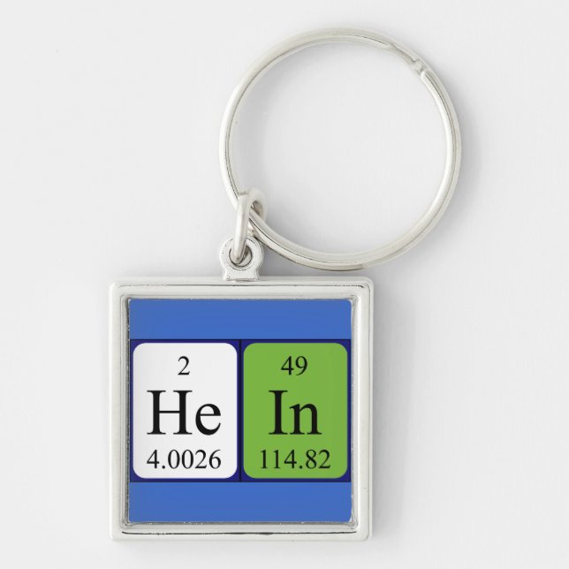 Hein periodic table name keyring (Front)