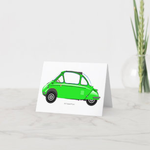 Heinkel Trogan Bubble car greeting card. Thank You Card