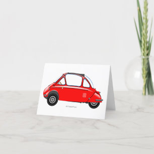 Heinkel Trogan Bubble car greeting card. Thank You Card
