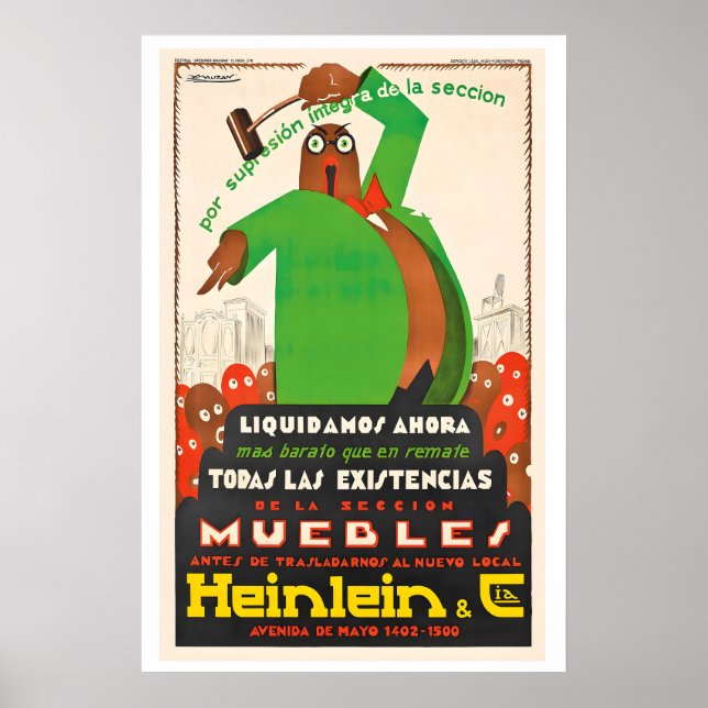 Heinlein & Cia Vintage Advertising Poster by (Front)