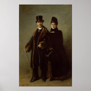 Heinrich Schliemann  and his Wife Poster