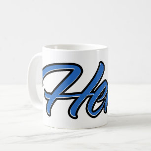Heinz prénom nom tasse bleue tasse à café