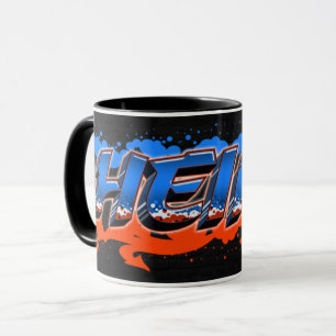 Heinz Vorname Name Graffiti blue orange Tasse Mug