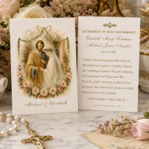 Heirloom Catholic Wedding Prayer Card