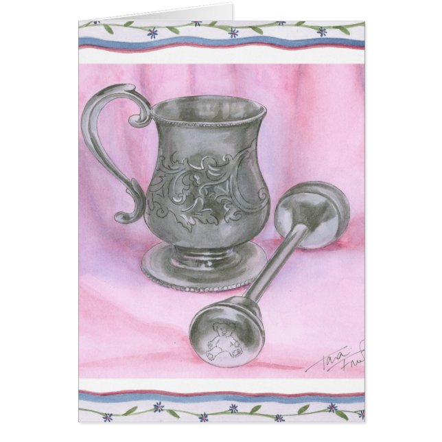 Heirloom Cup & Rattle sur Arrière - plan pourpre (Devant)