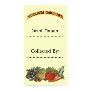 Heirloom Gardener Custom Seed Étiquettes