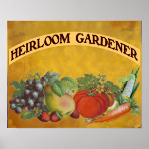 Heirloom Gardener Vintage Art Poster