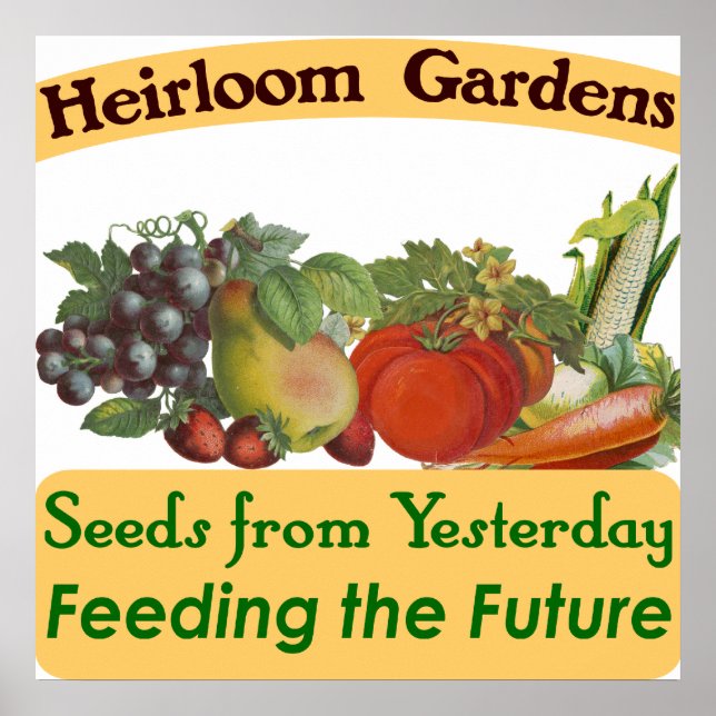 Heirloom Gardens Seed Saver Saying Poster (Front)
