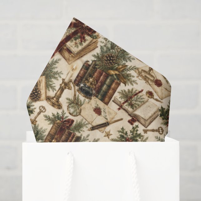 Heirloom Holiday Library Tissue Paper (Gift Bag)