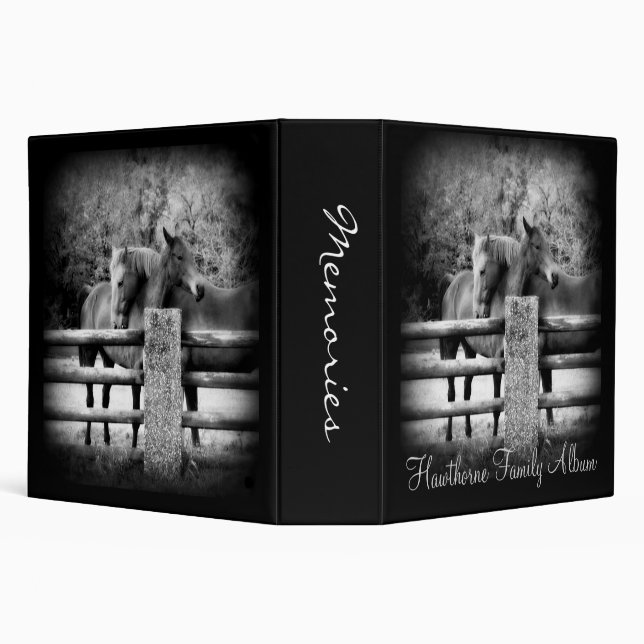 Heirloom Horses Hugging Ranch Family Photo Album Binder (Background)