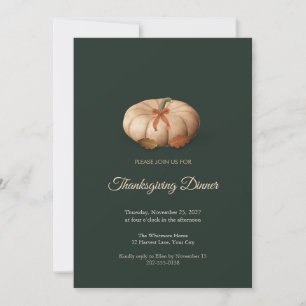 Heirloom Pumpkin Thanksgiving Dinner Invitation