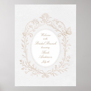 Heirloom Rococo Bridal Shower Brunch Welcome Sign