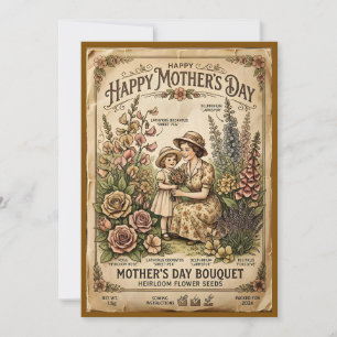 "Heirloom Seed Packet — Botanical Mother's Day Card