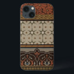 Heirloom Textile with Decorative Patterns iPhone 13 Case<br><div class="desc">Print of a decorative heirloom textile by June Erica Vess. Features floral patterns on a tan background. If you like earth tones and flowers this is the purchase for you!</div>