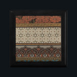 Heirloom Textile with Decorative Patterns Gift Box<br><div class="desc">Print of a decorative heirloom textile by June Erica Vess. Features floral patterns on a tan background. If you like earth tones and flowers this is the purchase for you!</div>