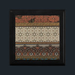 Heirloom Textile with Decorative Patterns Gift Box<br><div class="desc">Print of a decorative heirloom textile by June Erica Vess. Features floral patterns on a tan background. If you like earth tones and flowers this is the purchase for you!</div>