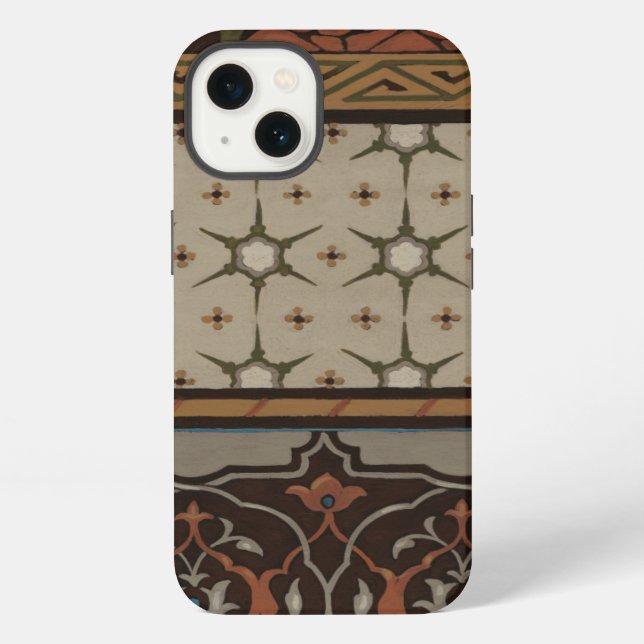 Heirloom Textile with Decorative Patterns iPhone Case (Back)