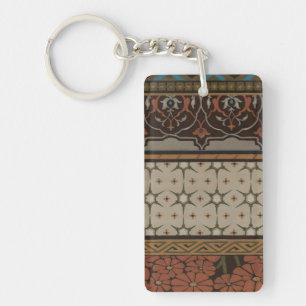 Heirloom Textile with Decorative Patterns Keychain
