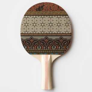 Heirloom Textile with Decorative Patterns Ping Pong Paddle