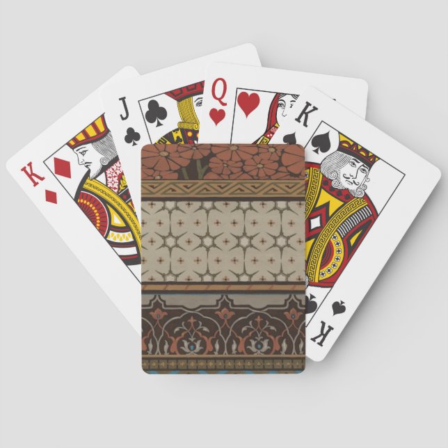 Heirloom Textile with Decorative Patterns Playing Cards (Back)