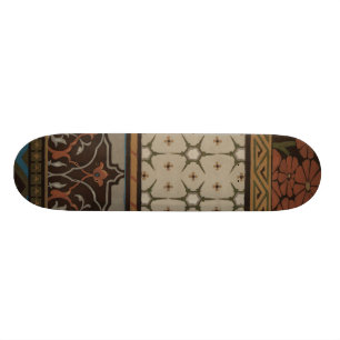 Heirloom Textile with Decorative Patterns Skateboard