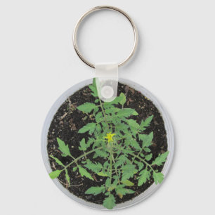 Heirloom Tomato Plant Peace Sign Keychain