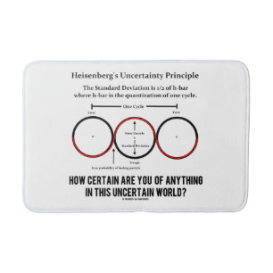 Heisenberg's Uncertainty Principle Physics Humour Bath Mat