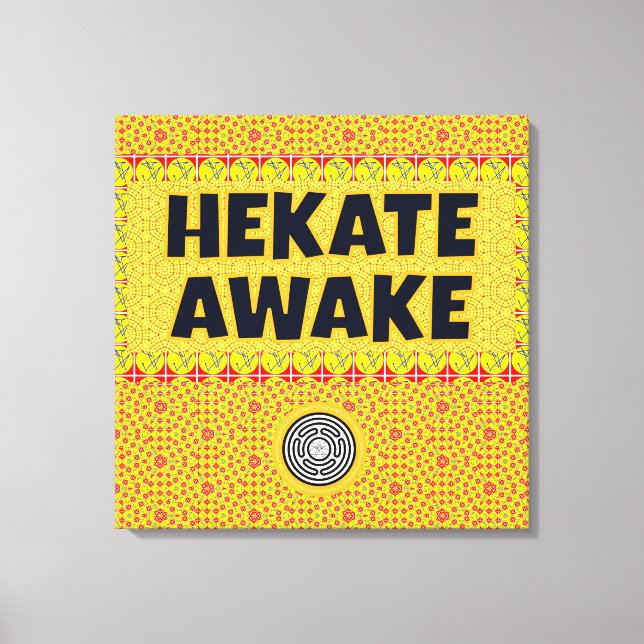 Hekate Awake Strophalos Iynx Seal Key Sigil Canvas Print (Front)