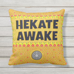 Hekate Awake Strophalos Iynx Seal Key Sigil Outdoor Pillow