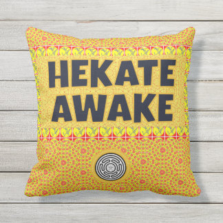 Hekate Awake Strophalos Iynx Seal Key Sigil Outdoor Pillow