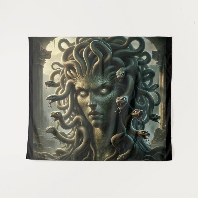 Hekate Goddess of the Crossroads Ghostly Spirits Tapestry (Front (Horizontal))