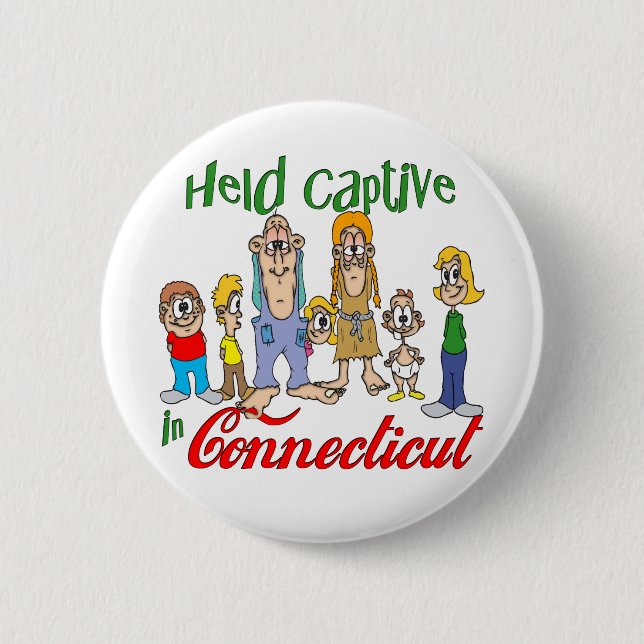 Held Captive in Connecticut 2 Inch Round Button (Front)