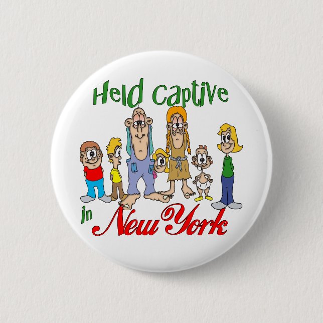 Held Captive in New York 2 Inch Round Button (Front)