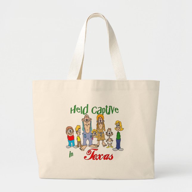 Held Captive in Texas Large Tote Bag (Front)