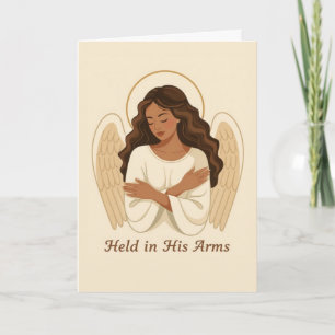 Held in His Arms Sympathy Card