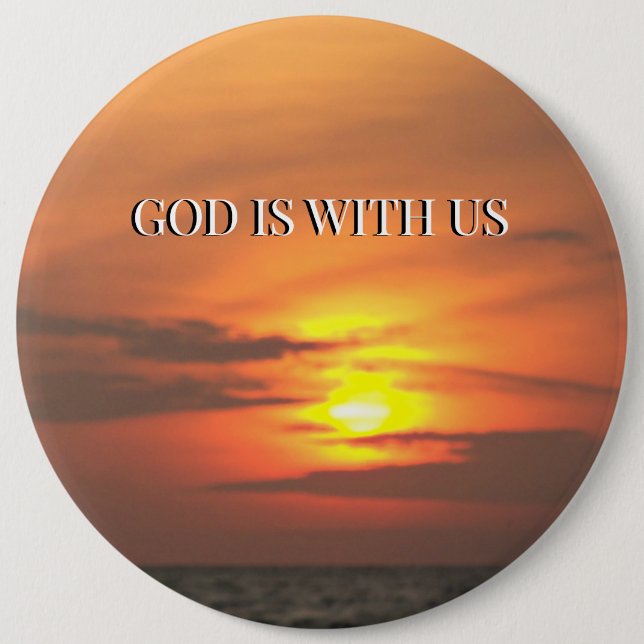 Held in His Peace 6 Inch Round Button (Front)