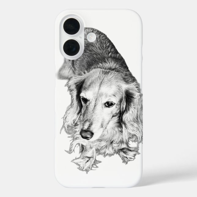 Held with Quiet Strength – Long-Haired Dachshund Case-Mate iPhone Case (Back)