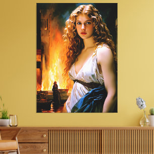 "Helen, A Spartan’s Beauty, Troy’s Fire" Canvas Print