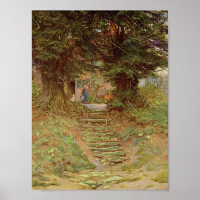 Helen Allingham A Cottage Near Crocken Hill Poster (Front)