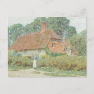 Helen Allingham By The Cottage Gate Postcard