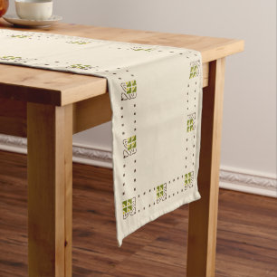 Helen Foster Checkerberry design Medium Table Runner