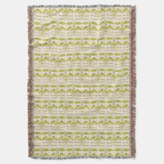 Helen Foster Ginkgo Pattern Throw Blanket