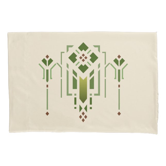 Helen Foster Prairie Stencil Motif Standard Size Pillowcase (Front)