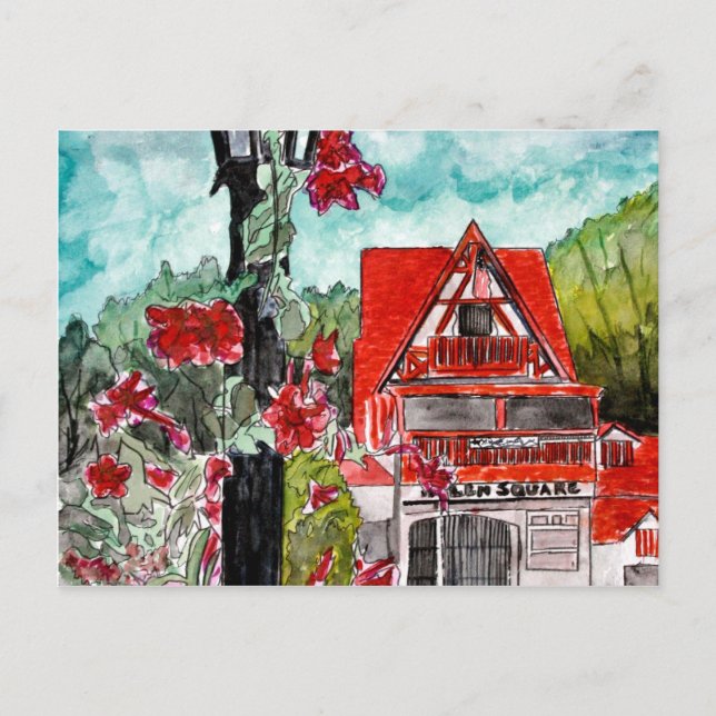 Helen Georgia german mountains old town art Postcard (Front)