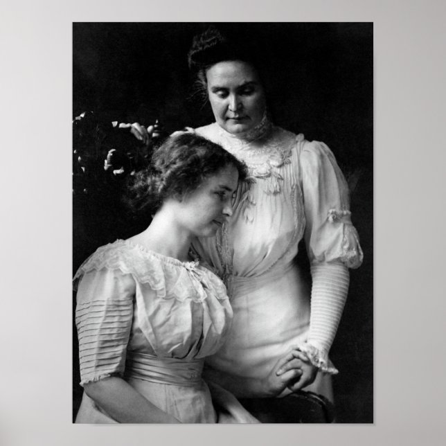 Helen Keller and Anne Sullivan Portrait - 1909 Poster (Front)