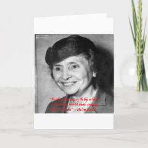 Helen Keller "Faith/Stength" Wisdom Quote Card