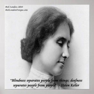 Helen Keller & Fameuse affiche aveugle/sourde