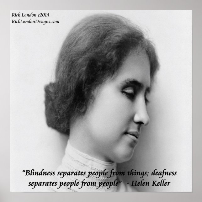 Helen Keller & Fameuse affiche aveugle/sourde (Devant)